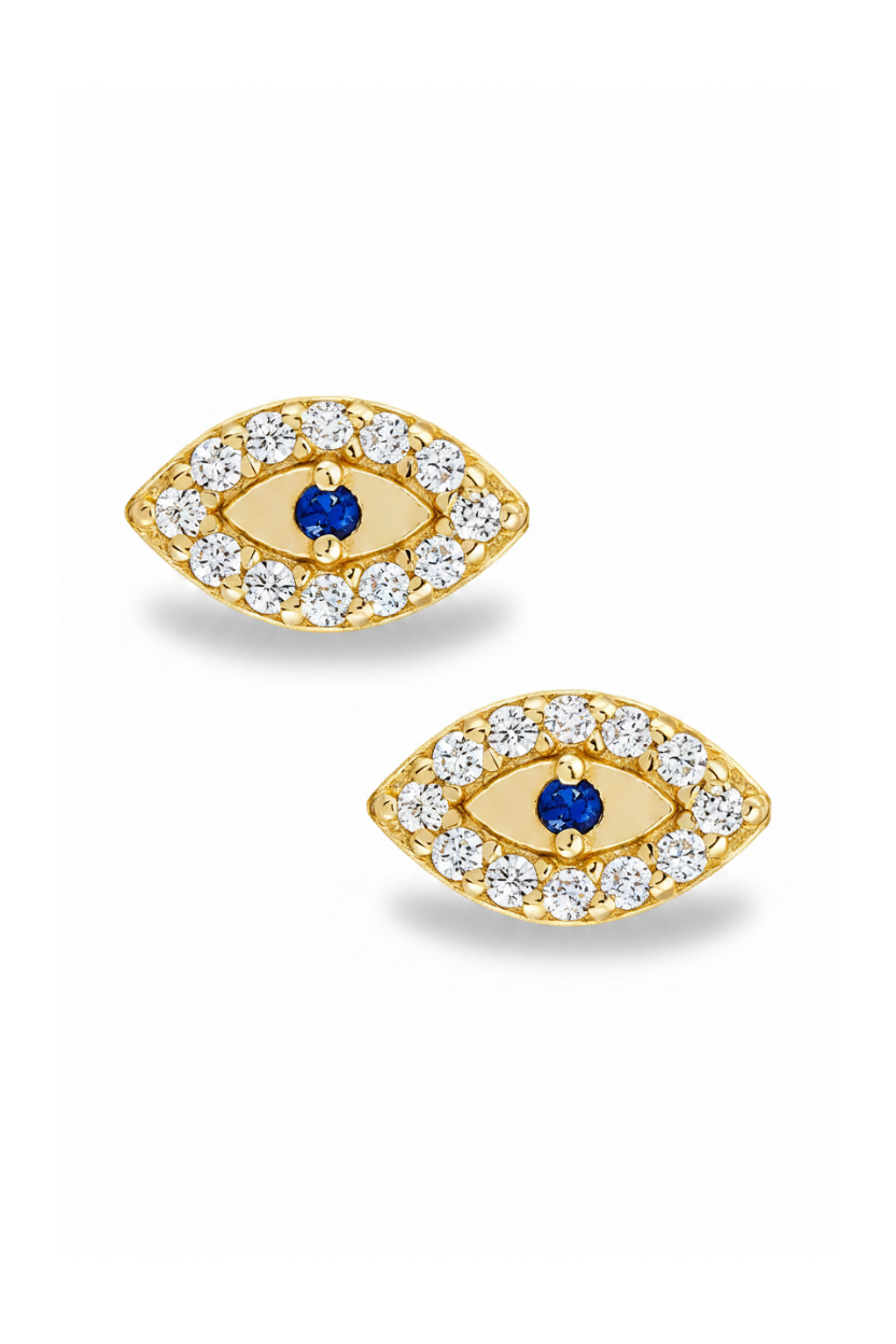Sapphire Evil Eye Studs