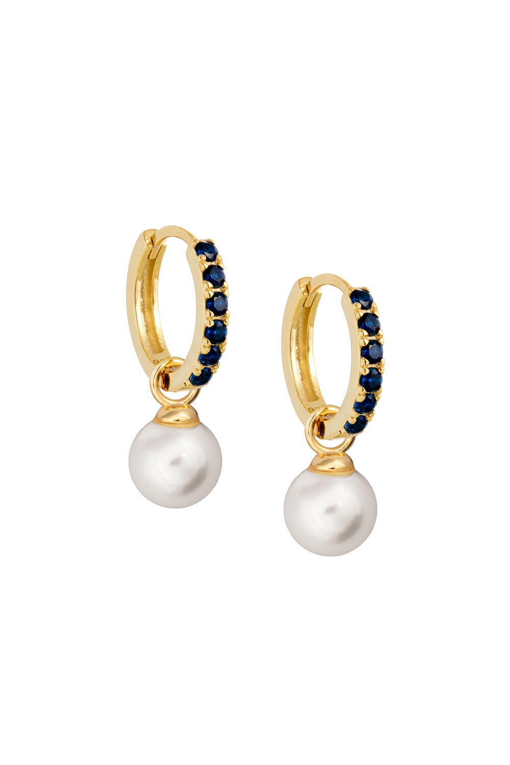 Sapphire Midi Hoops with or without Charms