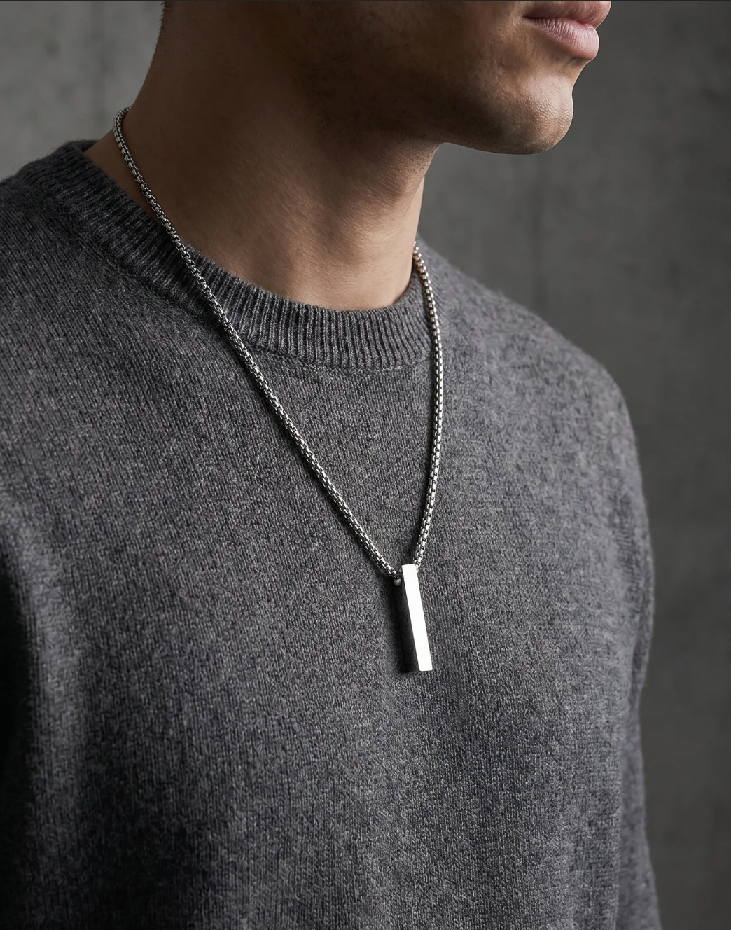 Pillar Pendant on Box Chain