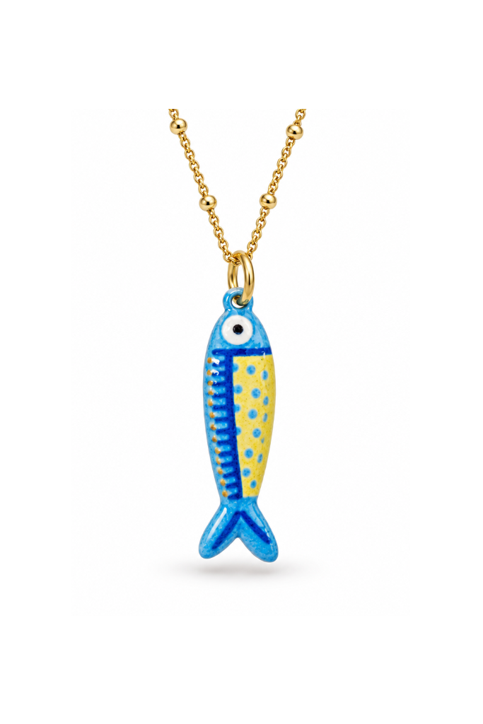 Hand painted Ceramic Fish Pendants