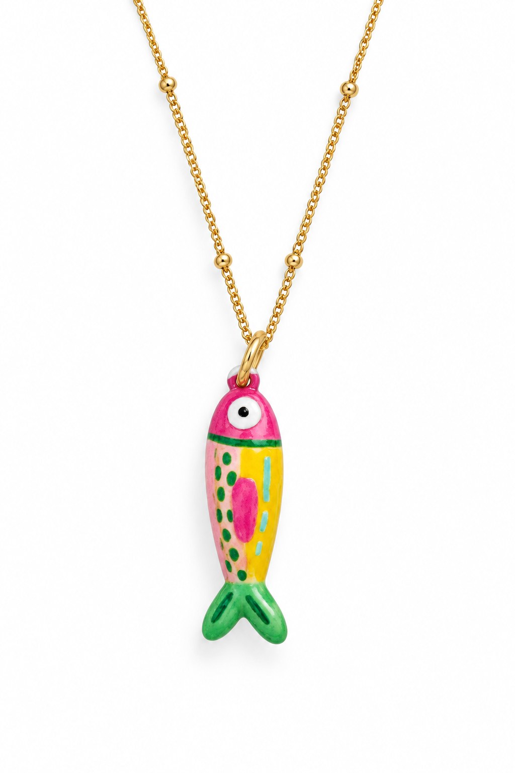 Hand painted Ceramic Fish Pendants