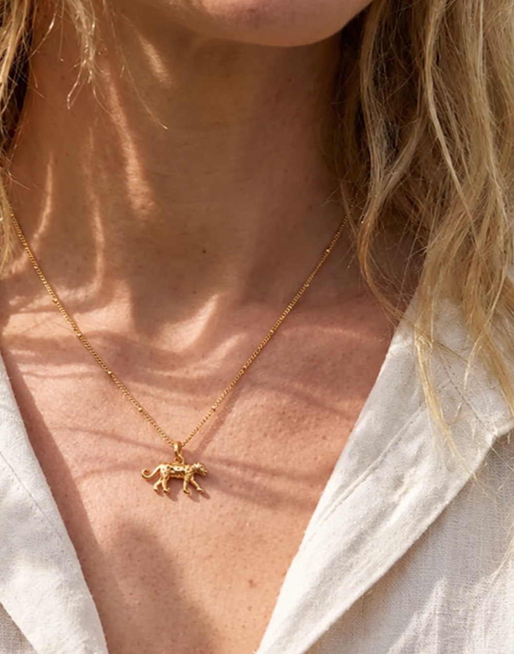 Prowling Cheetah Necklace