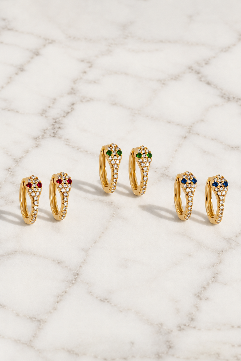 Snake Eyes Ruby, Emerald or Topaz