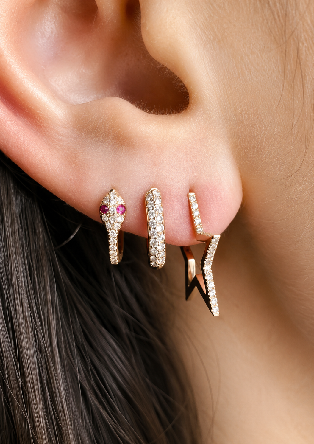 Snake Eyes Ruby, Emerald or Topaz