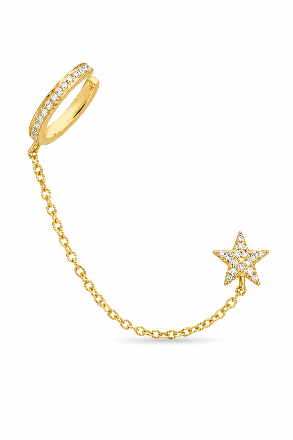 Star Stud and linked Cuff