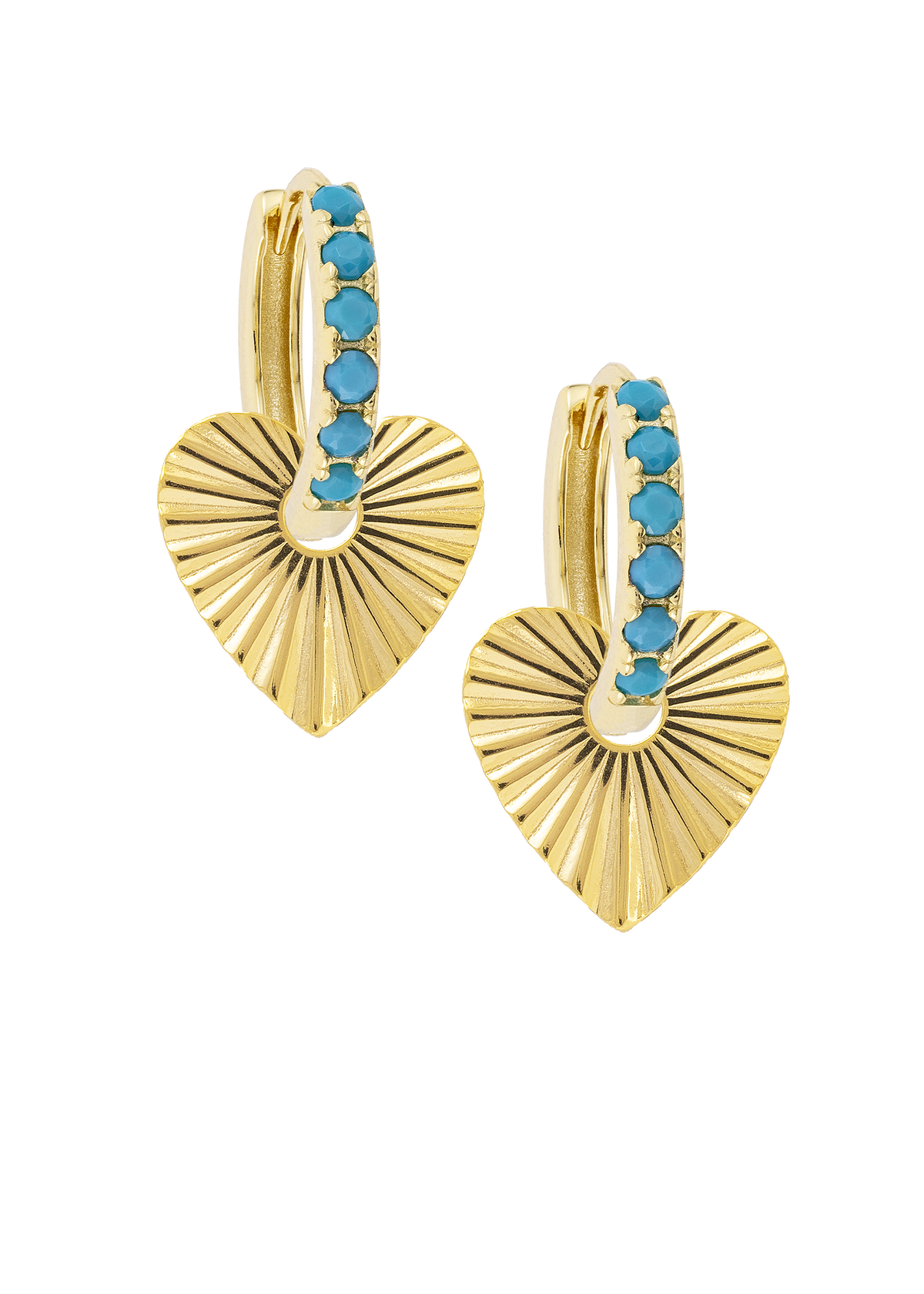Pleated Heart Charm
