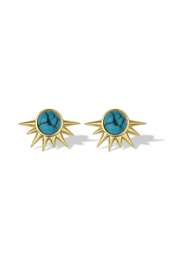 Turquoise Sunburst studs