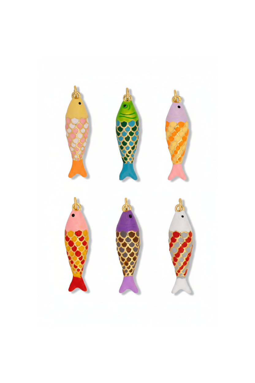 Lucky Fish Enamel pendants