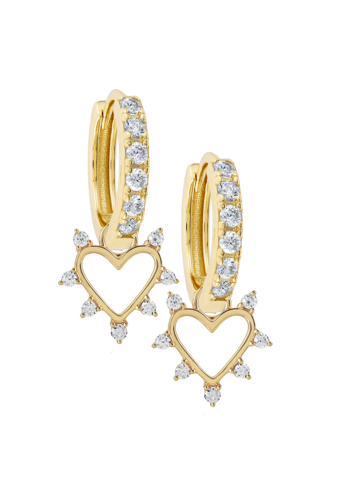 White Midi Hoops with or without charms