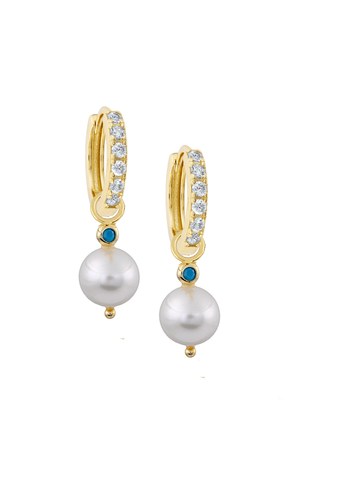 White Midi Hoops with or without charms