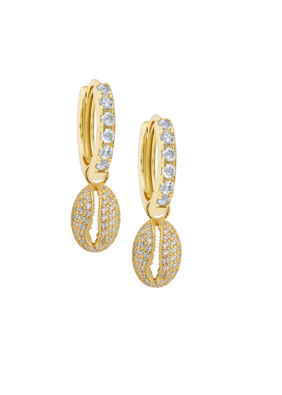 White Midi Hoops with or without charms