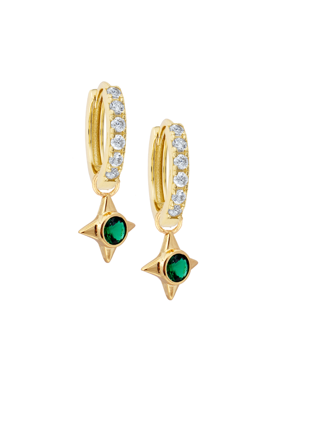 White Midi Hoops with or without charms