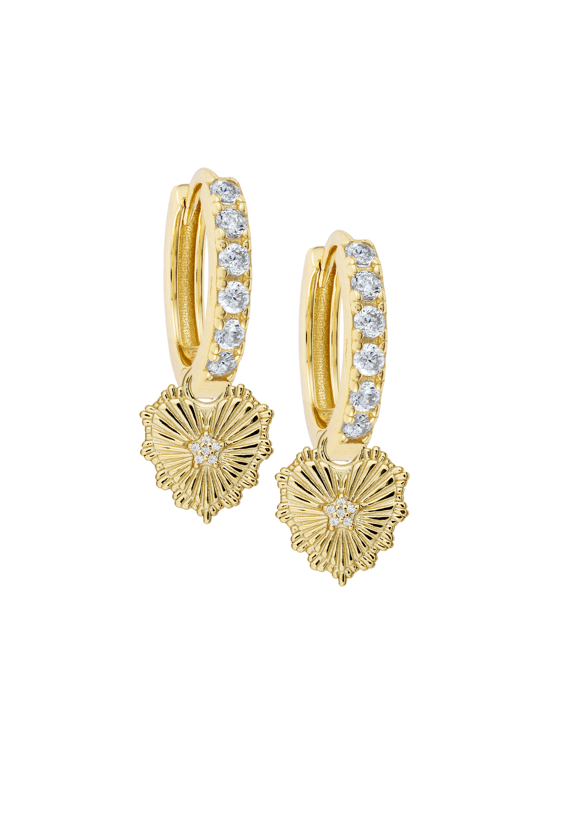 White Midi Hoops with or without charms