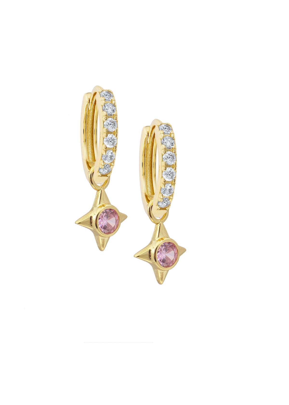 White Midi Hoops with or without charms