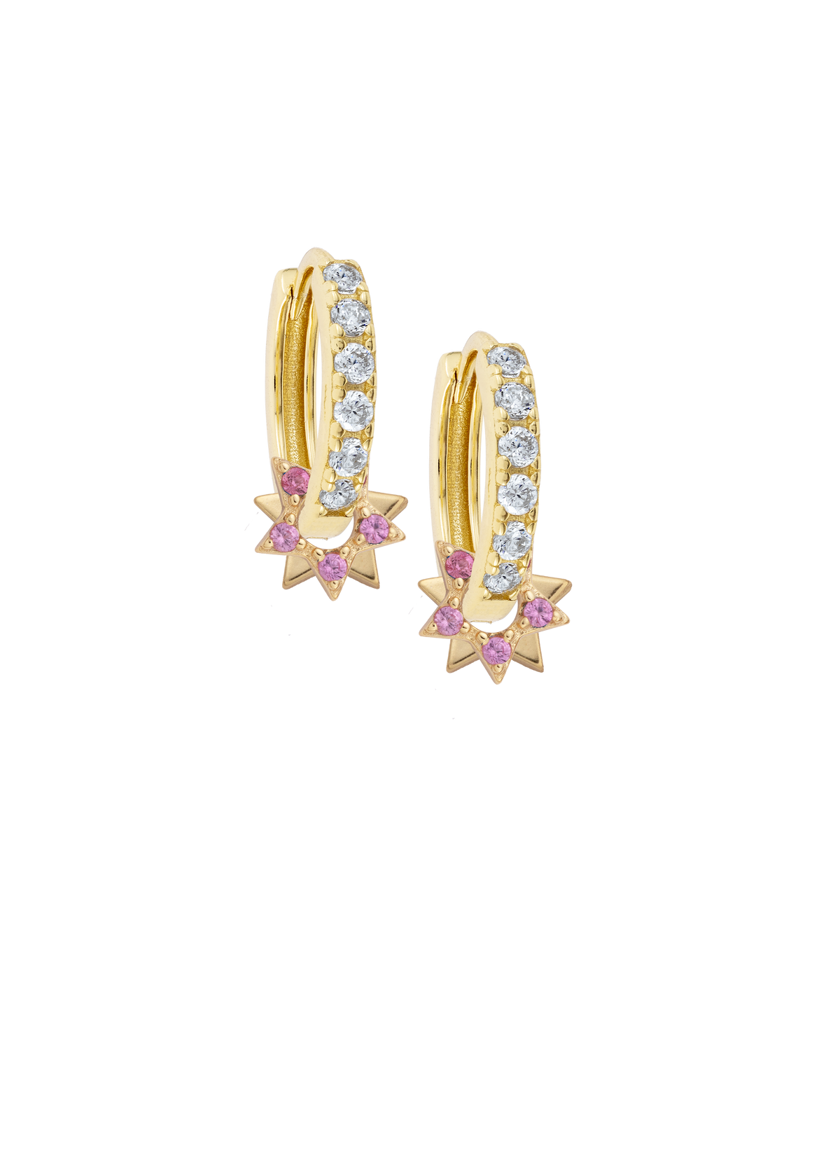 White Midi Hoops with or without charms