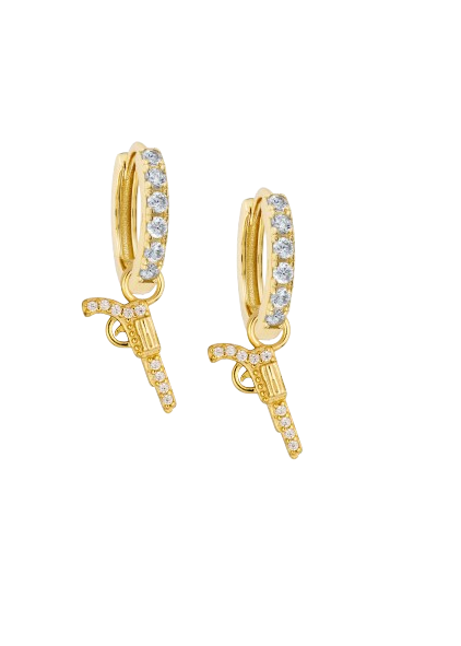 White Midi Hoops with or without charms
