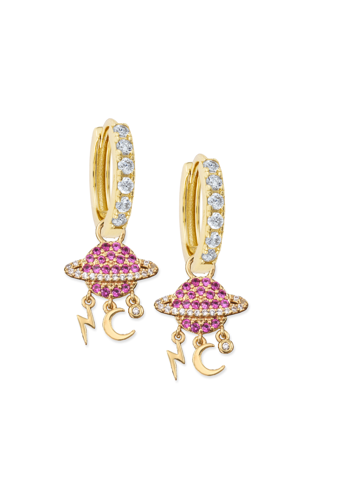 White Midi Hoops with or without charms