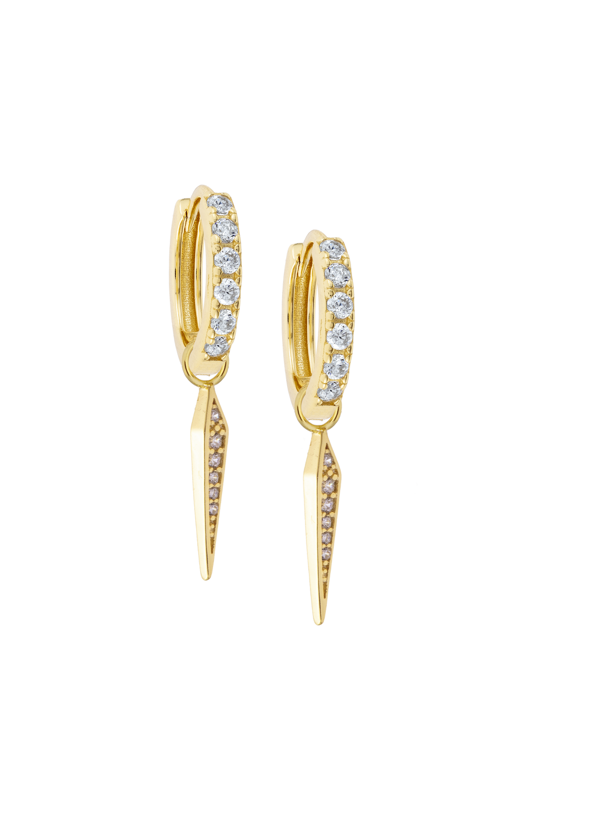 White Midi Hoops with or without charms