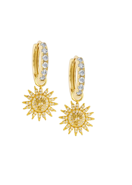 White Midi Hoops with or without charms