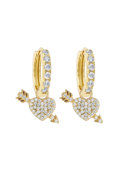 White Midi Hoops with or without charms