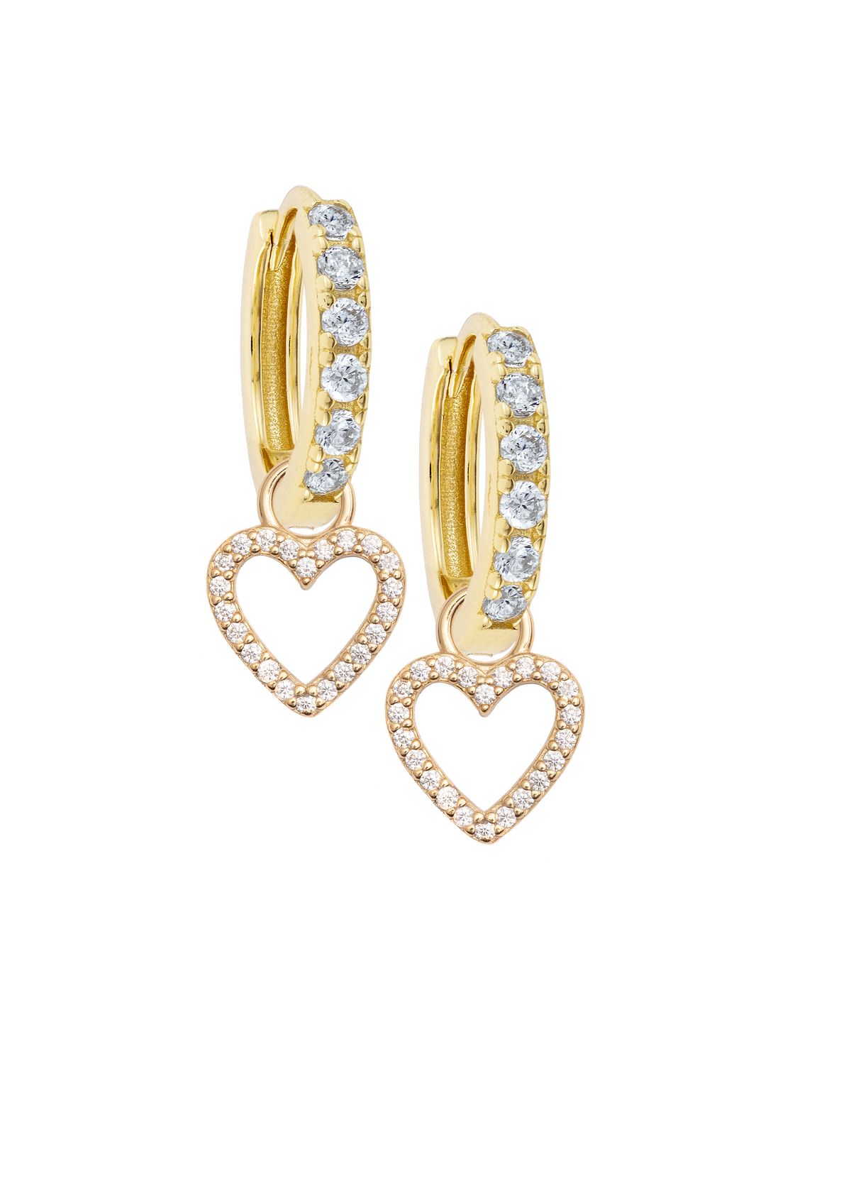 White Heart Charm
