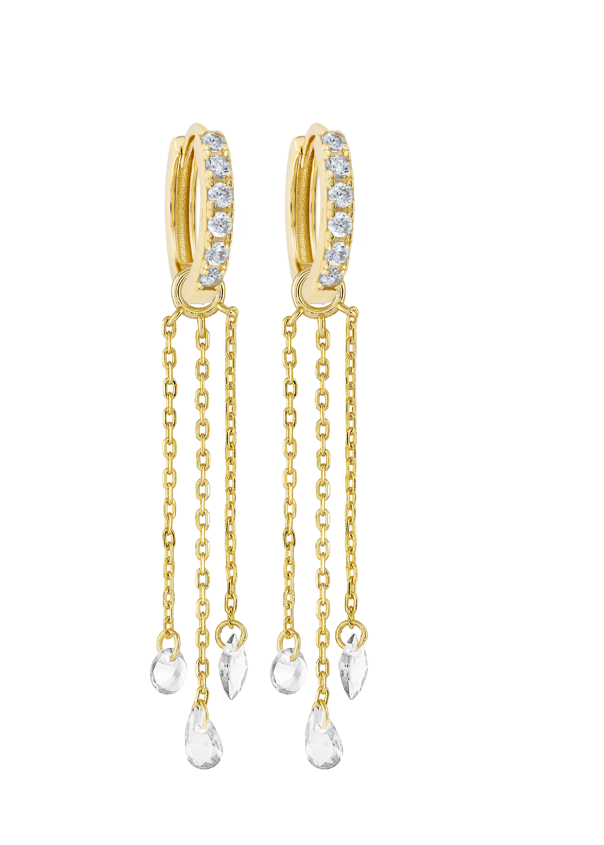 White Midi Hoops with or without charms