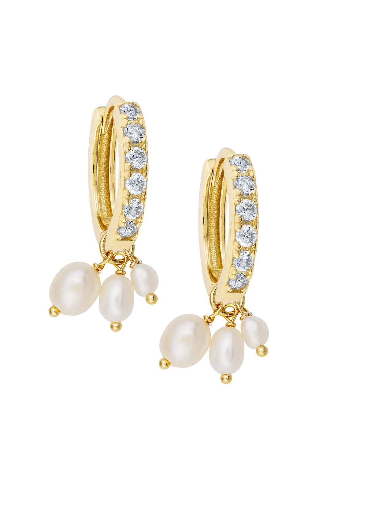 White Midi Hoops with or without charms