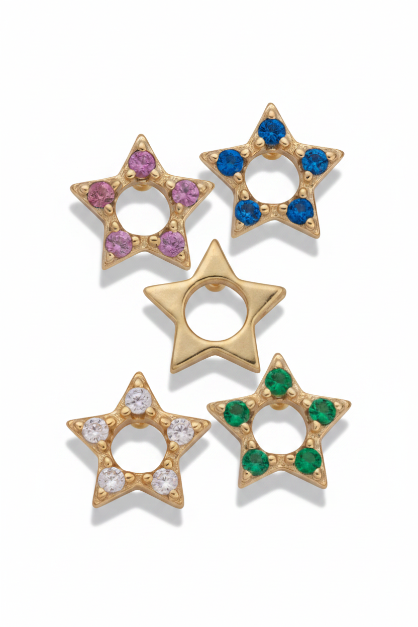 Wheels Star Charms (5 colours)