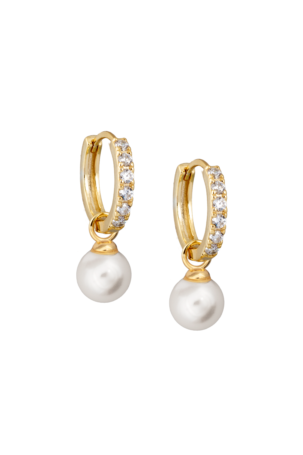 White Midi Hoops with or without charms