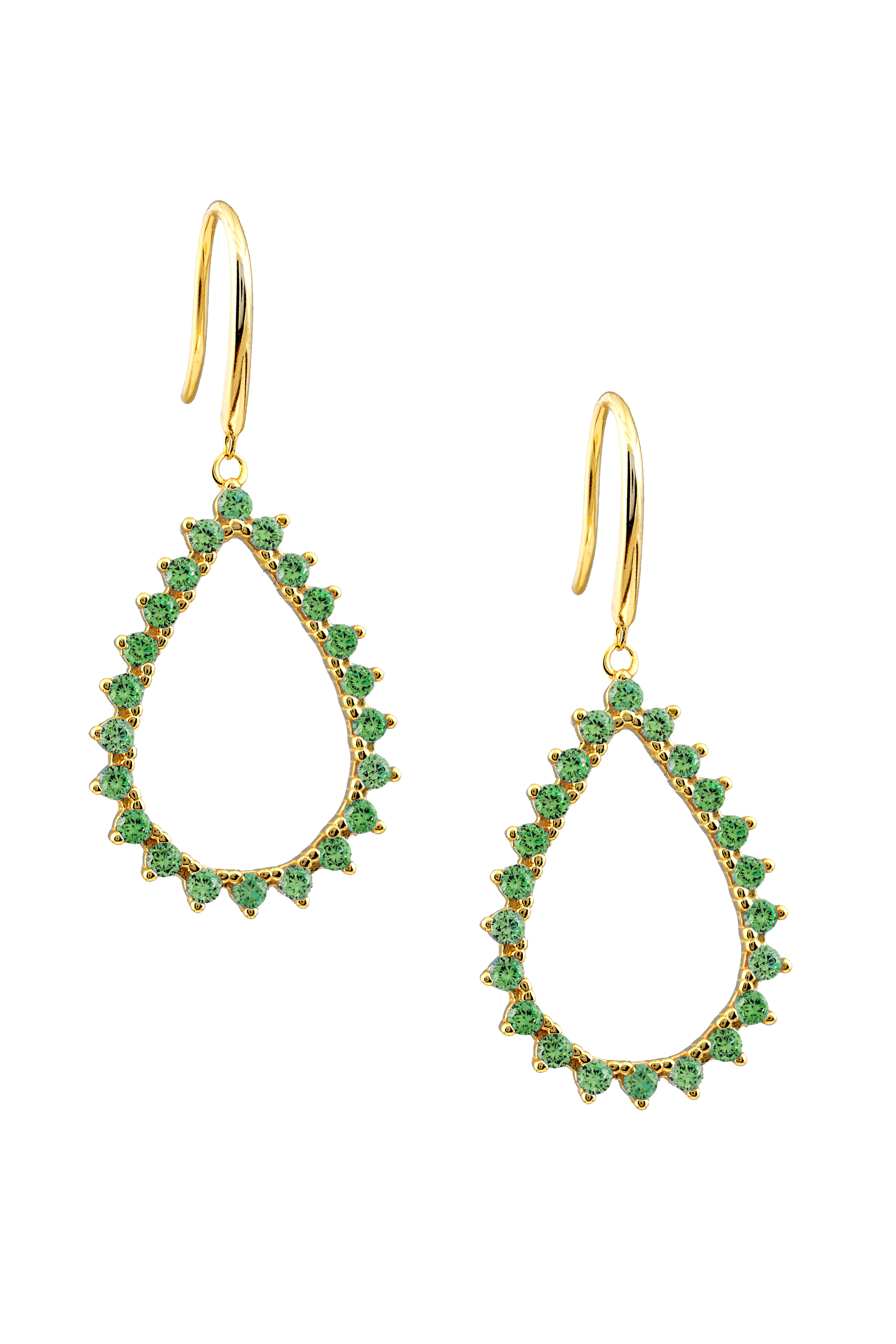 Amilla Earrings White or Emerald stones