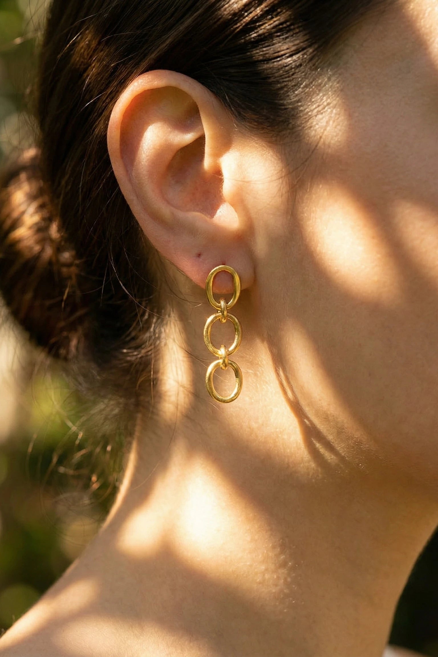 Chain Link Long Earrings