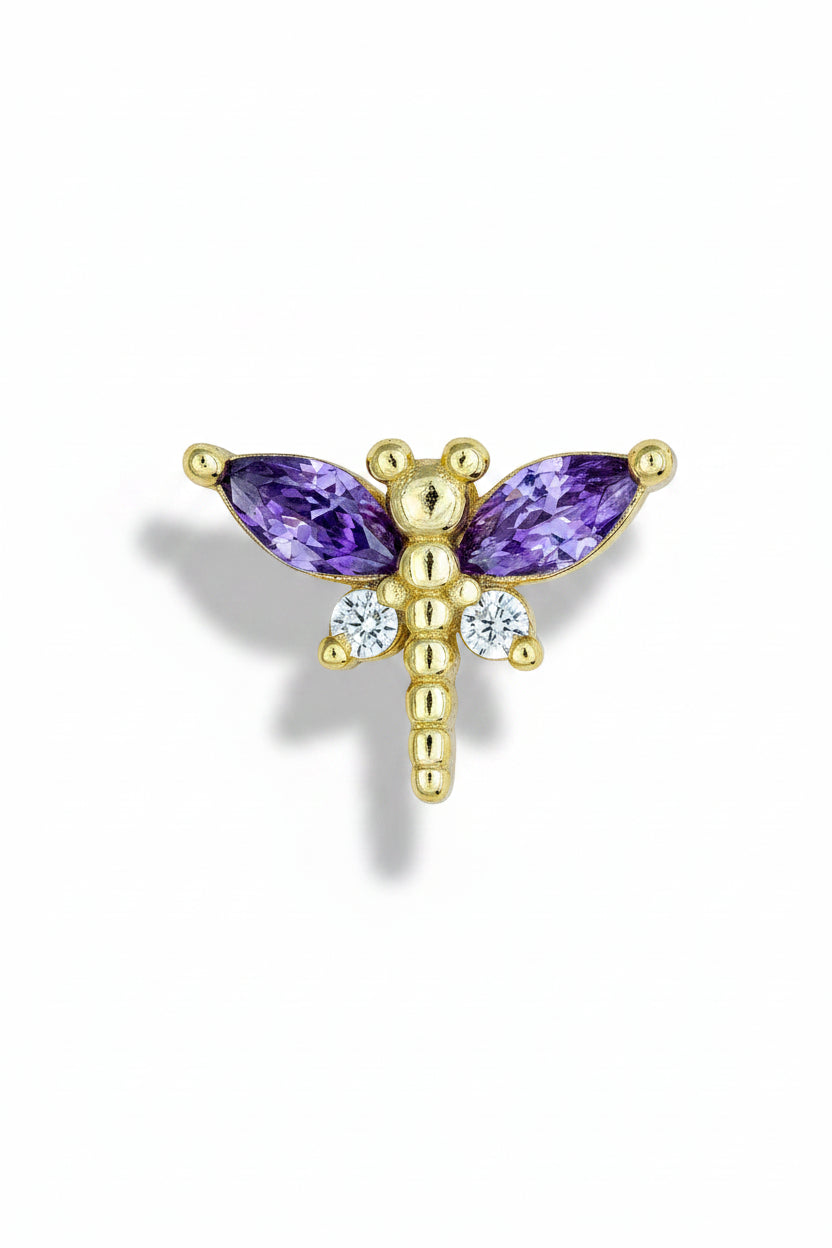 Amethyst Dragonfly studs