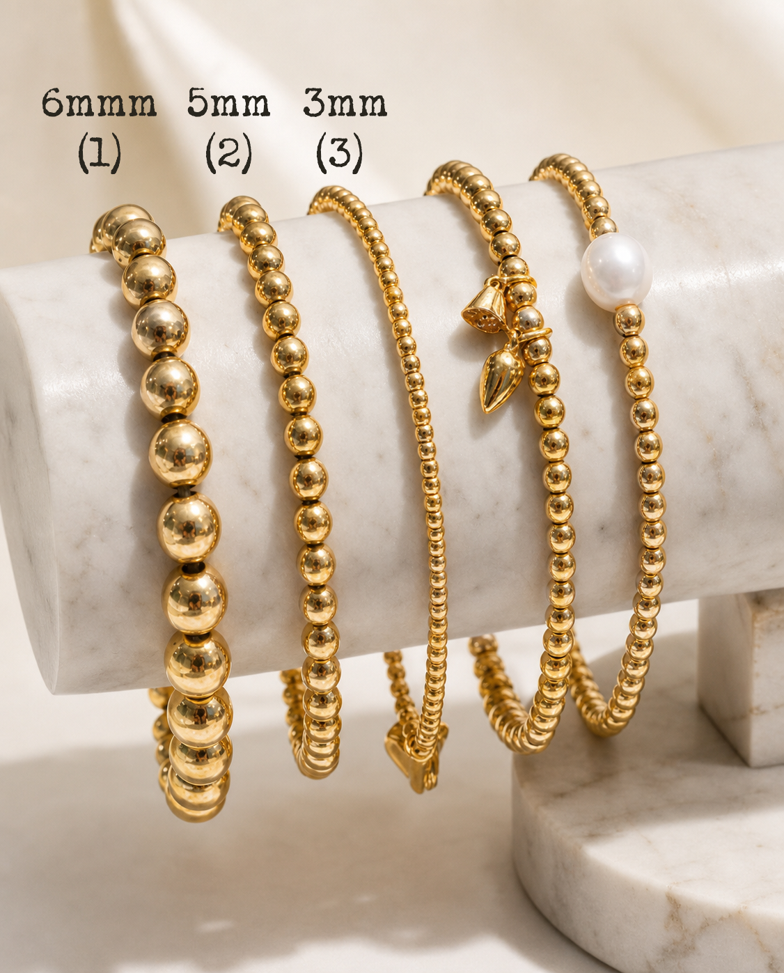 Golden Bead Bracelets