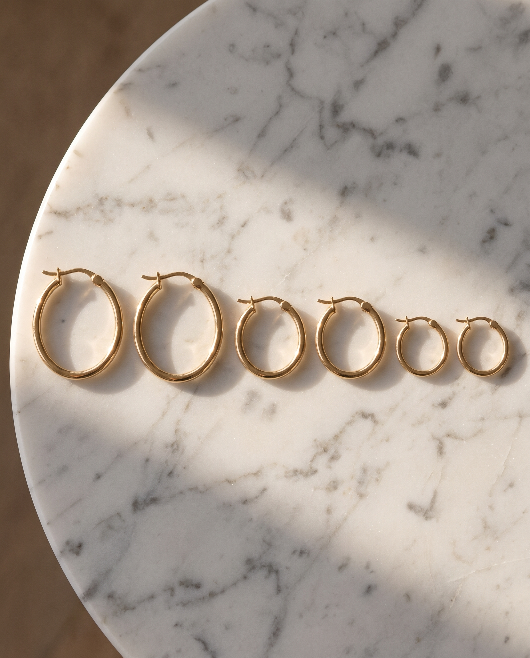 Plain Gold Hoops (3 sizes)