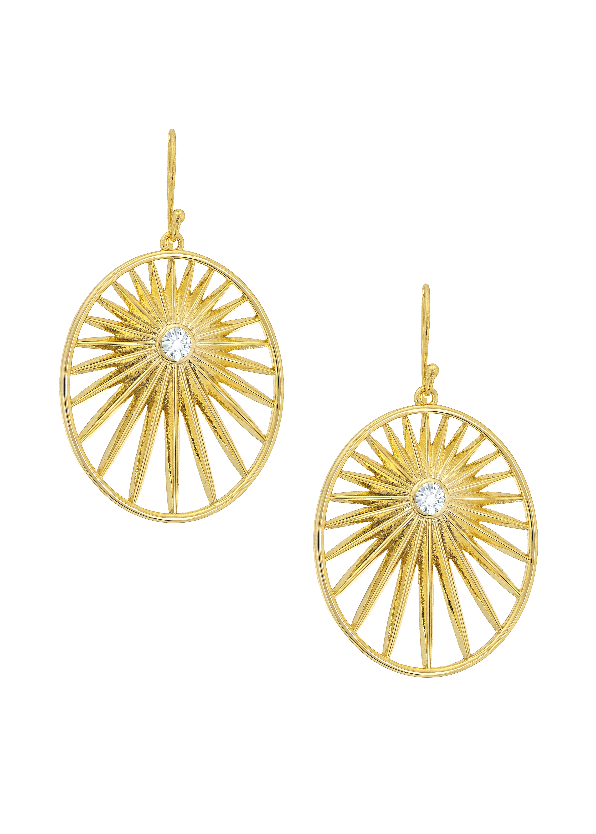 Palm d'Or Earrings Emerald or White