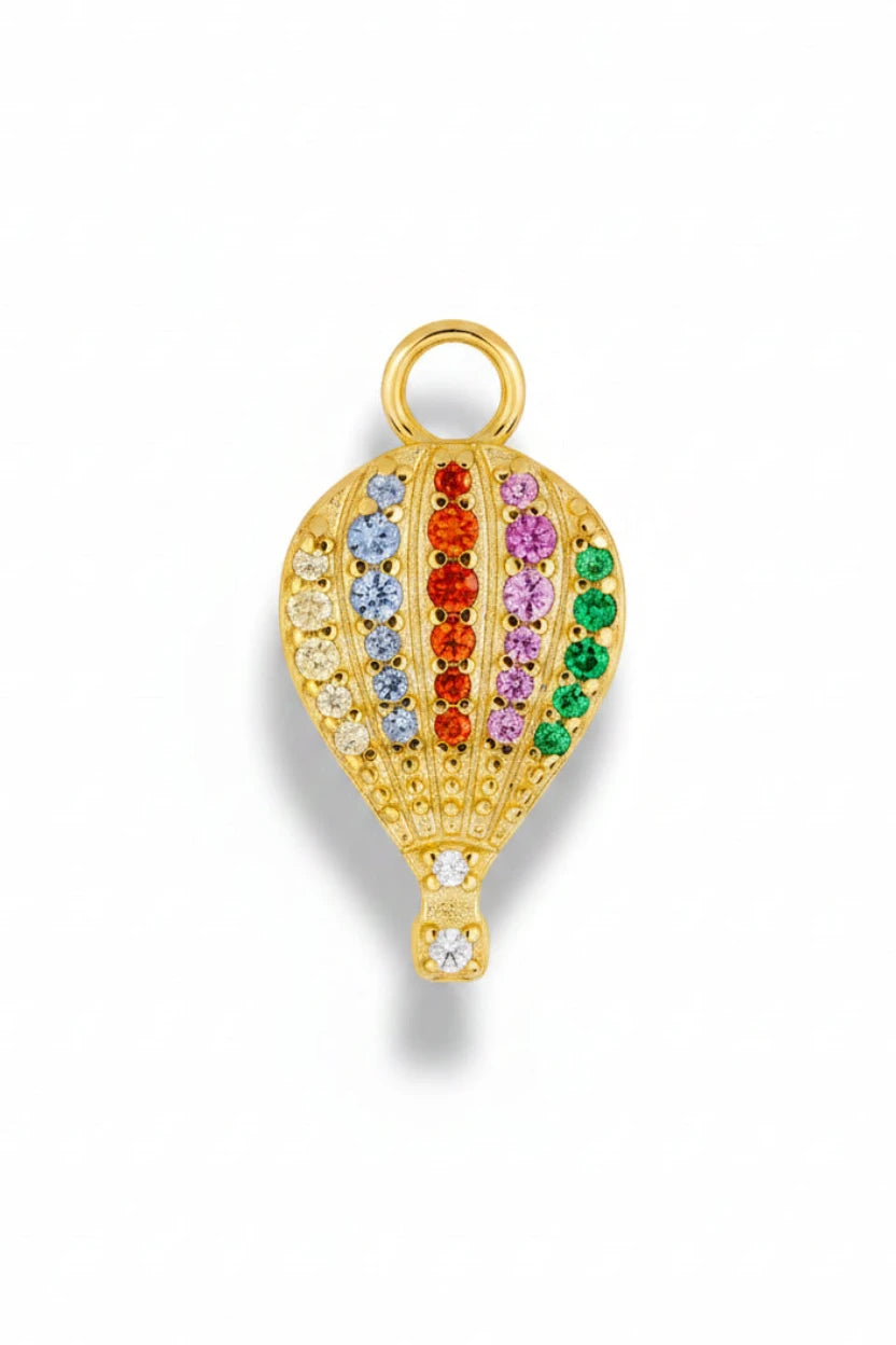 Hot Air Balloon - Rainbow charm