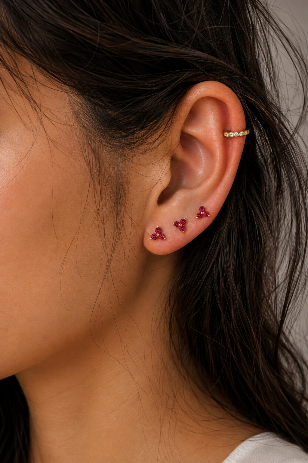 Ruby Trio Stud