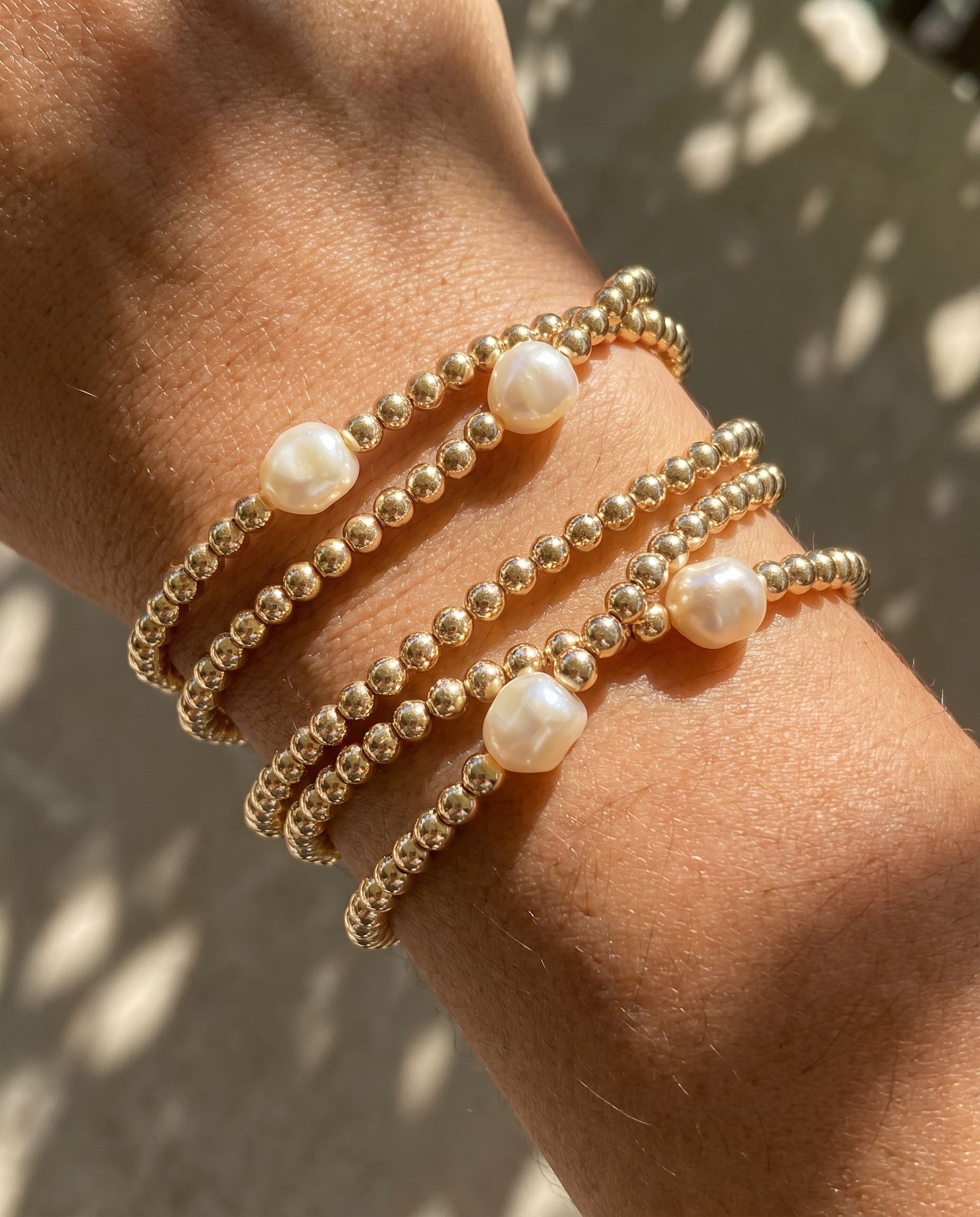 Golden Bead Bracelets