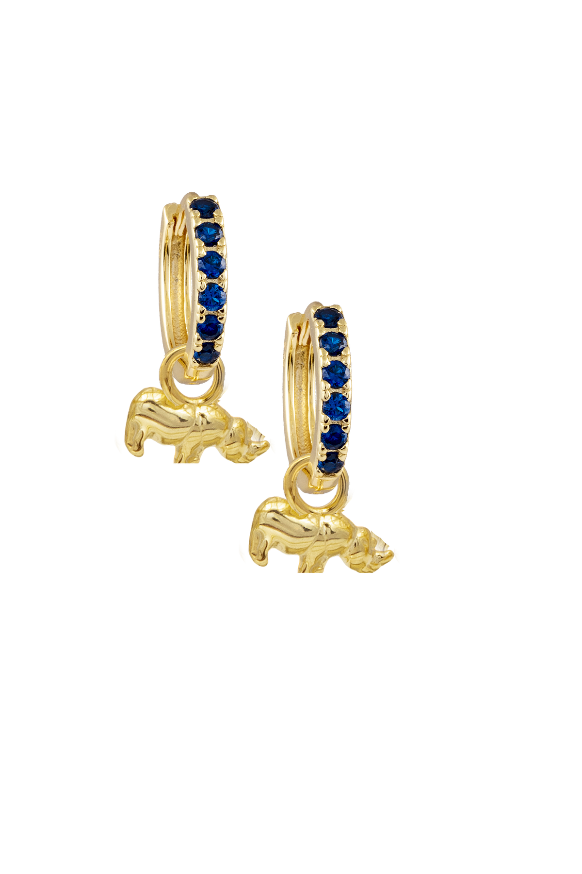 Golden Rhino Charm