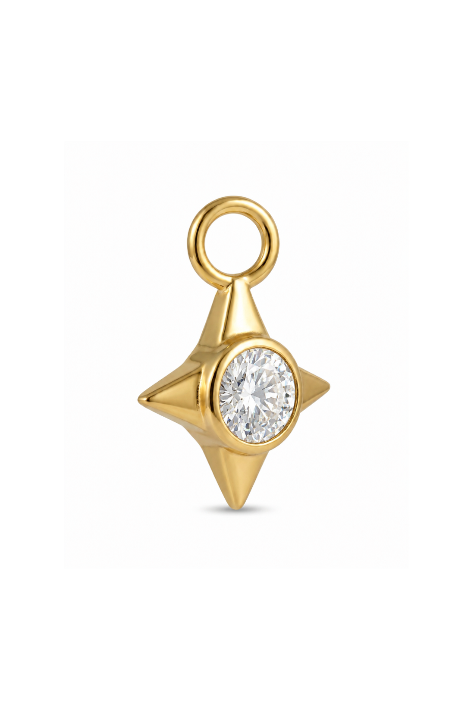 White star drop charm